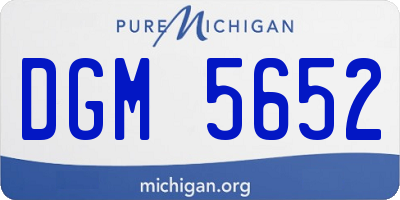 MI license plate DGM5652