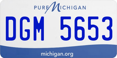 MI license plate DGM5653