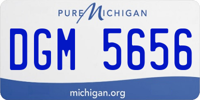 MI license plate DGM5656