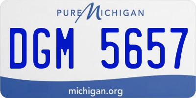 MI license plate DGM5657