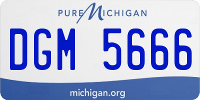 MI license plate DGM5666