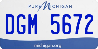 MI license plate DGM5672