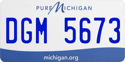 MI license plate DGM5673