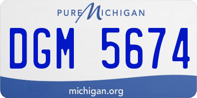 MI license plate DGM5674