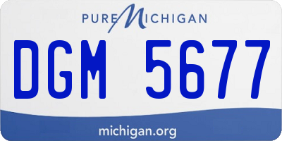 MI license plate DGM5677