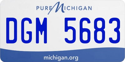 MI license plate DGM5683