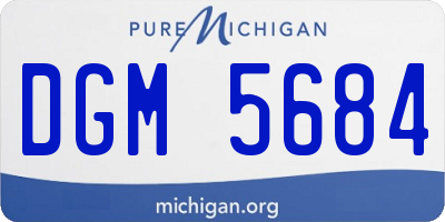 MI license plate DGM5684