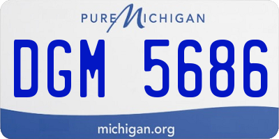 MI license plate DGM5686