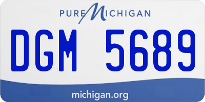 MI license plate DGM5689