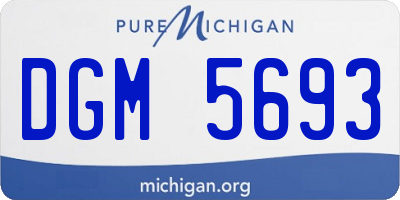MI license plate DGM5693