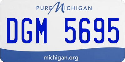 MI license plate DGM5695
