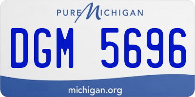 MI license plate DGM5696