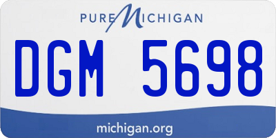 MI license plate DGM5698