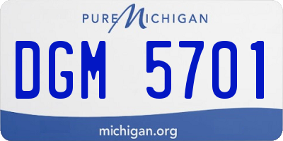 MI license plate DGM5701