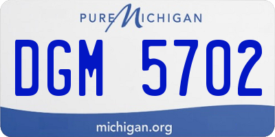 MI license plate DGM5702