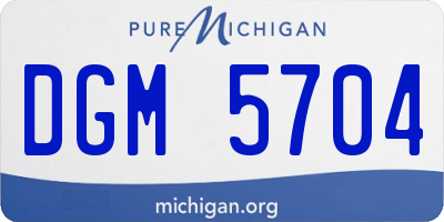 MI license plate DGM5704