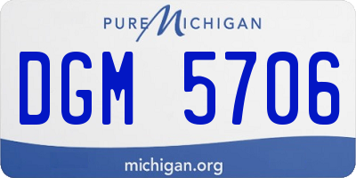 MI license plate DGM5706