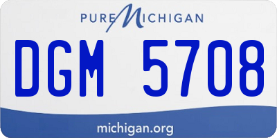 MI license plate DGM5708
