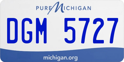 MI license plate DGM5727