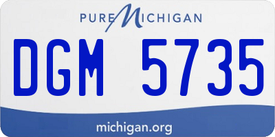 MI license plate DGM5735