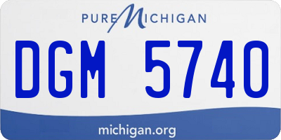 MI license plate DGM5740