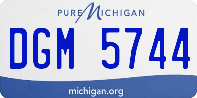 MI license plate DGM5744