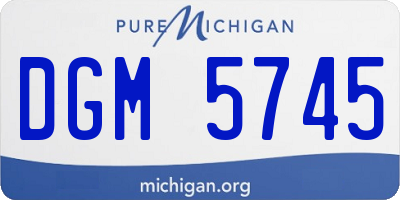 MI license plate DGM5745