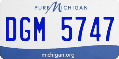 MI license plate DGM5747