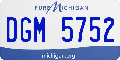 MI license plate DGM5752