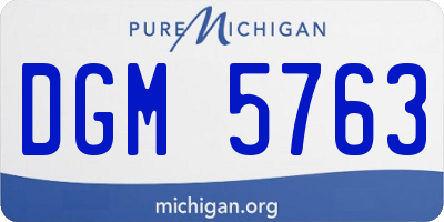 MI license plate DGM5763