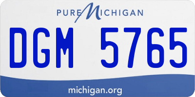 MI license plate DGM5765