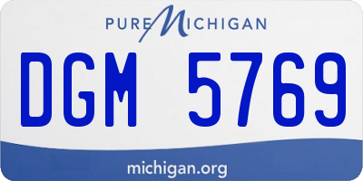 MI license plate DGM5769