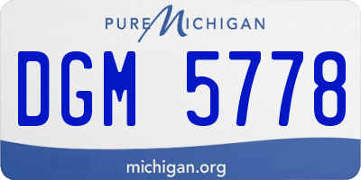 MI license plate DGM5778