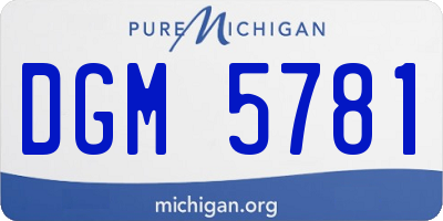 MI license plate DGM5781