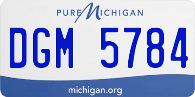 MI license plate DGM5784