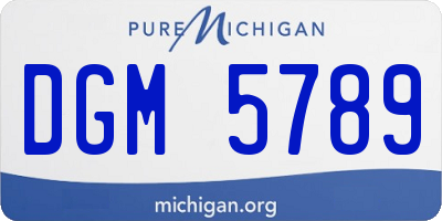 MI license plate DGM5789