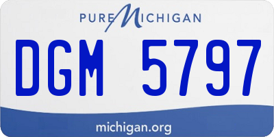 MI license plate DGM5797