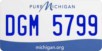 MI license plate DGM5799