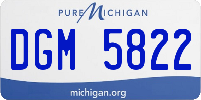 MI license plate DGM5822