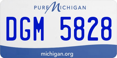 MI license plate DGM5828