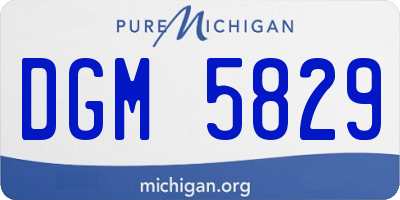 MI license plate DGM5829