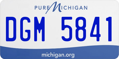 MI license plate DGM5841
