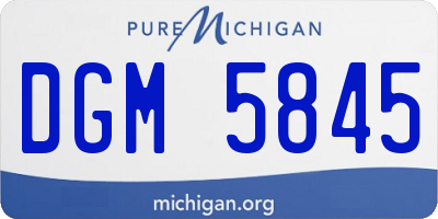 MI license plate DGM5845