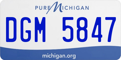 MI license plate DGM5847