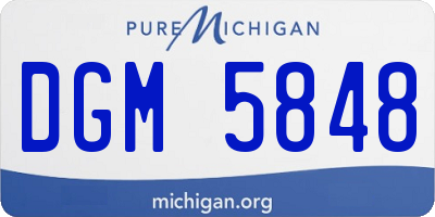 MI license plate DGM5848