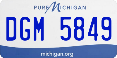 MI license plate DGM5849