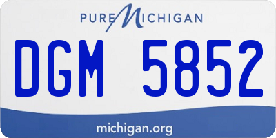 MI license plate DGM5852