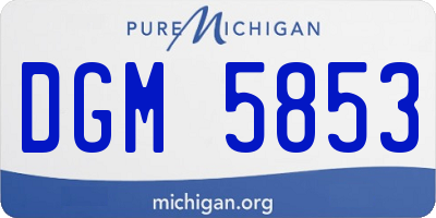 MI license plate DGM5853