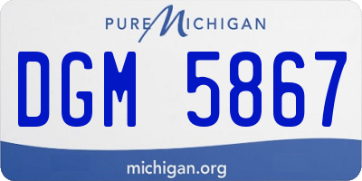 MI license plate DGM5867