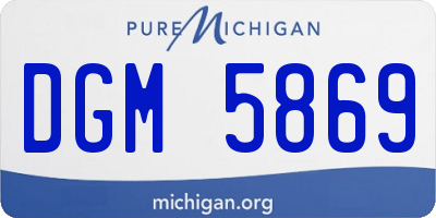 MI license plate DGM5869
